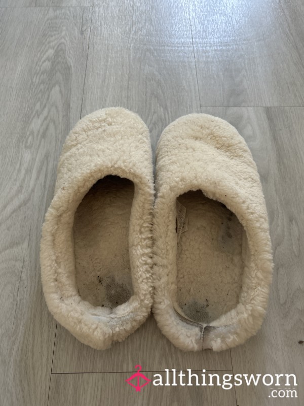 Well Worn White Company Slippers