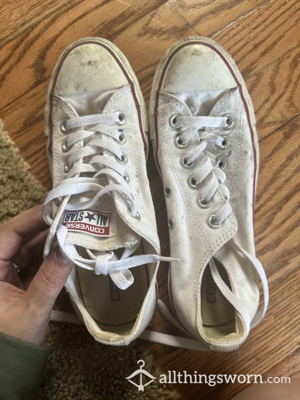 Well Worn White Converse