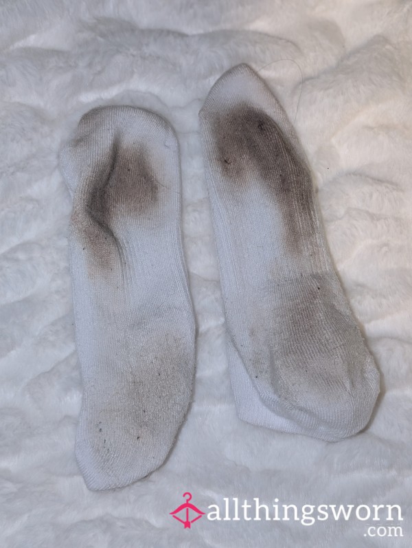 Well-worn White Cotton Socks