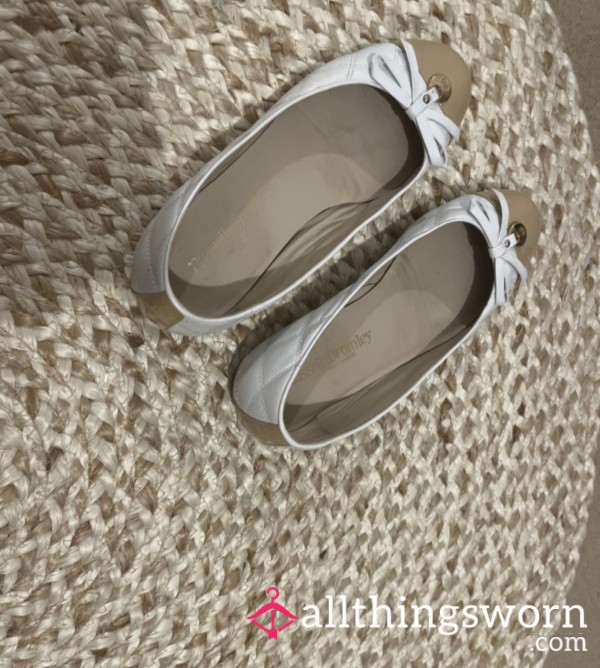 Well-worn White Dolly Slip Ons