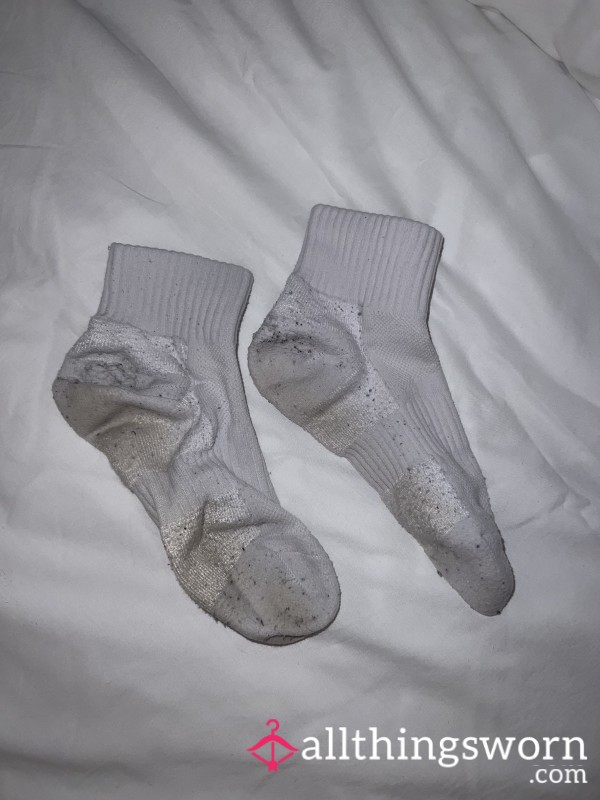 Well Worn Discoloured Gym Socks