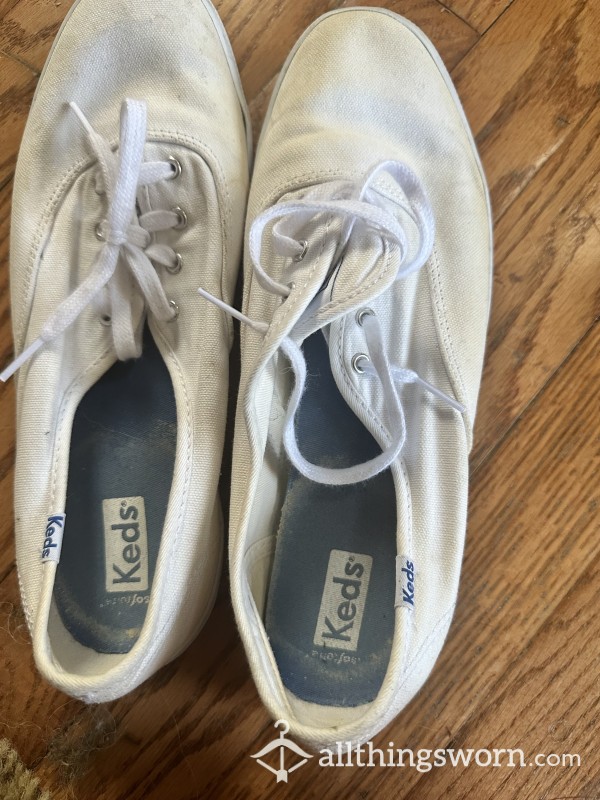 Well Worn White Keds