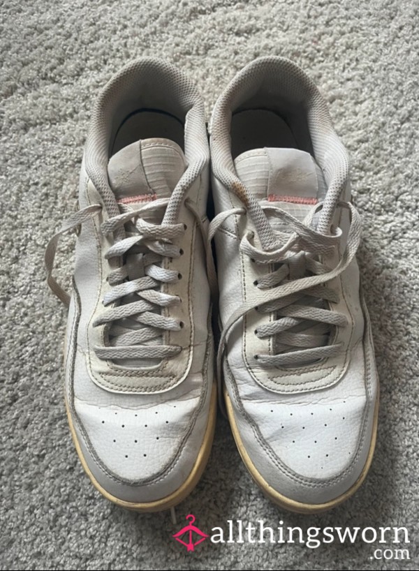 Well Worn White Nike Leather Trainers