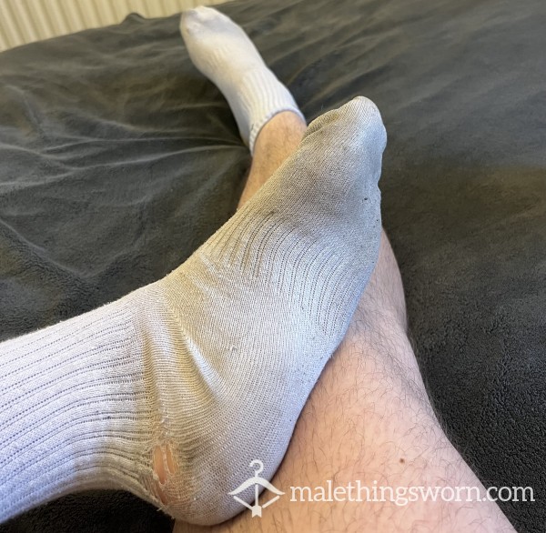 Well-worn White Nike Socks