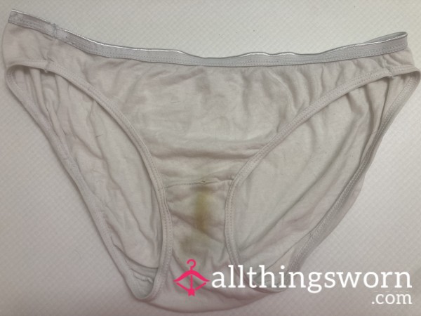 Well Worn White Panties