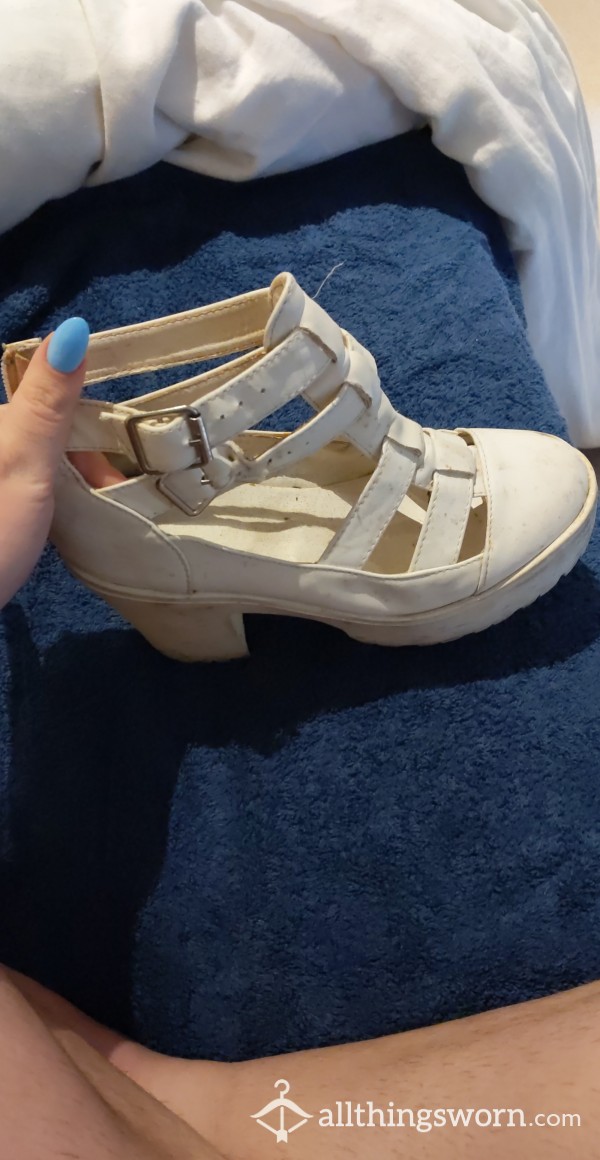 Well Worn White S**y Heels