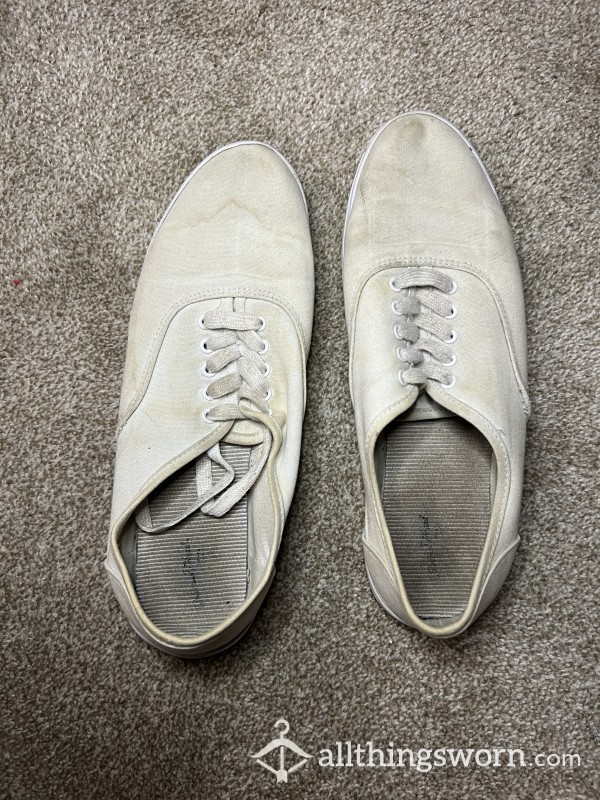 Well Worn White SlipOn Sneakers