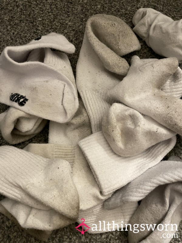 Well Worn White Socks