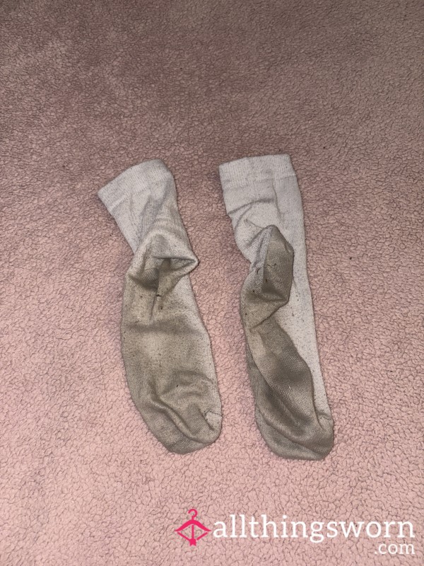 Well Worn White Socks