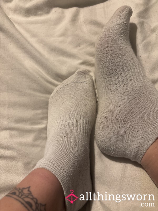 Well Worn White Socks