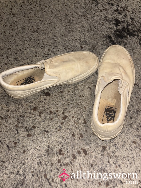 Well Worn White Vans