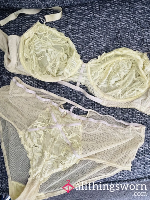 Well Worn Yellow Lingerie Set