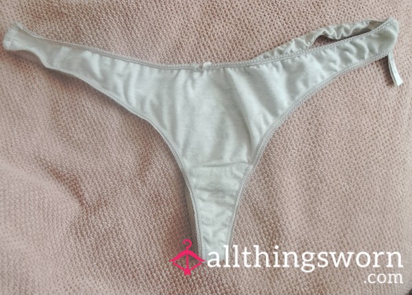 Wet Light Grey Thong