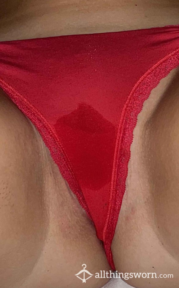 Wet Red Panties (Thong)