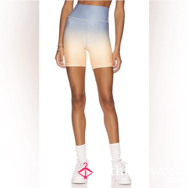 Weworewhat Gradient Biker Shorts -dusty Blue