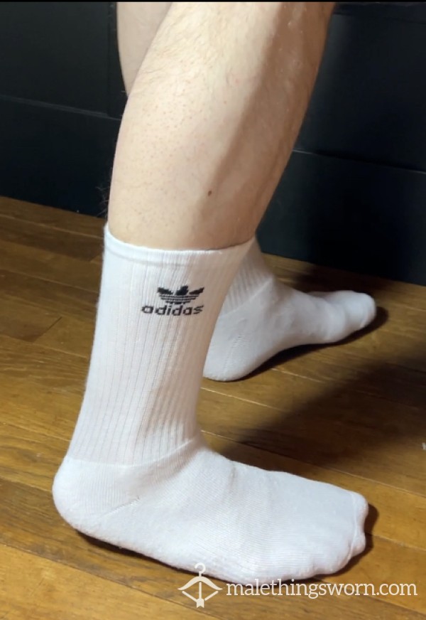 White Adidas Socks