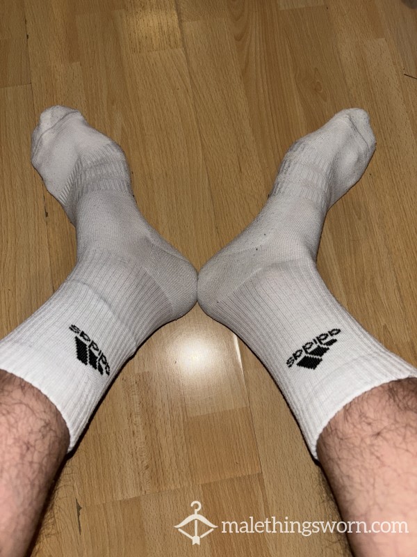 White Adidas Socks