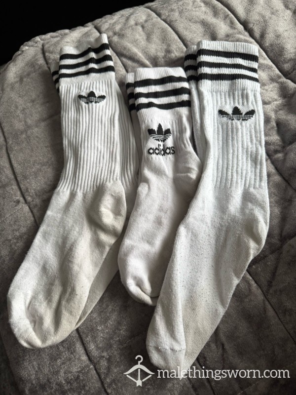 White Adidas Socks