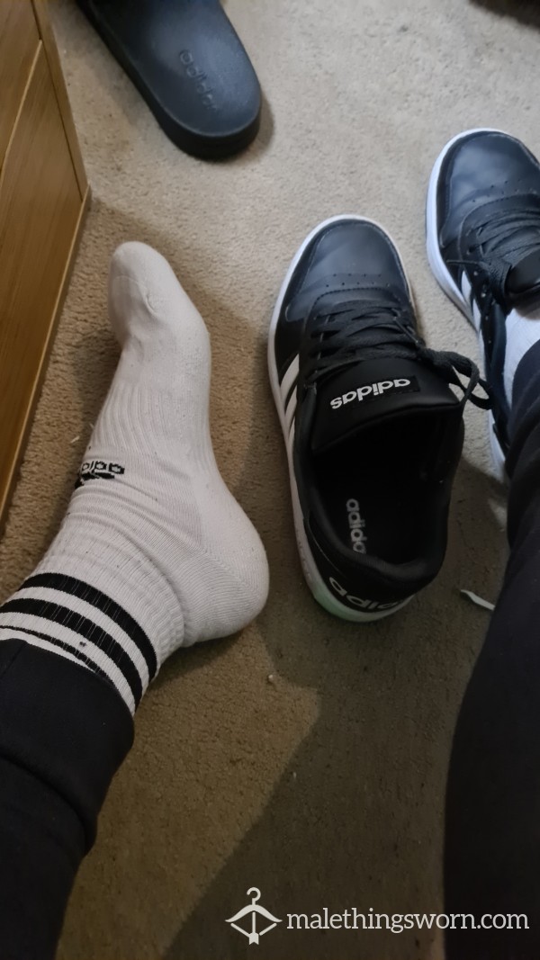 White Adidas Socks