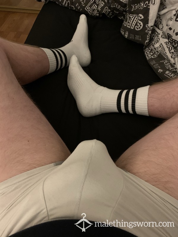 White Adidas Sweaty Socks