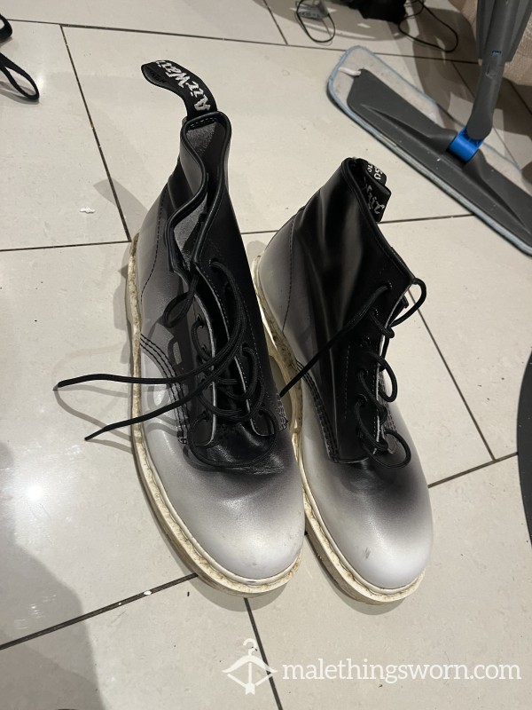 White And Black Doctor Martens