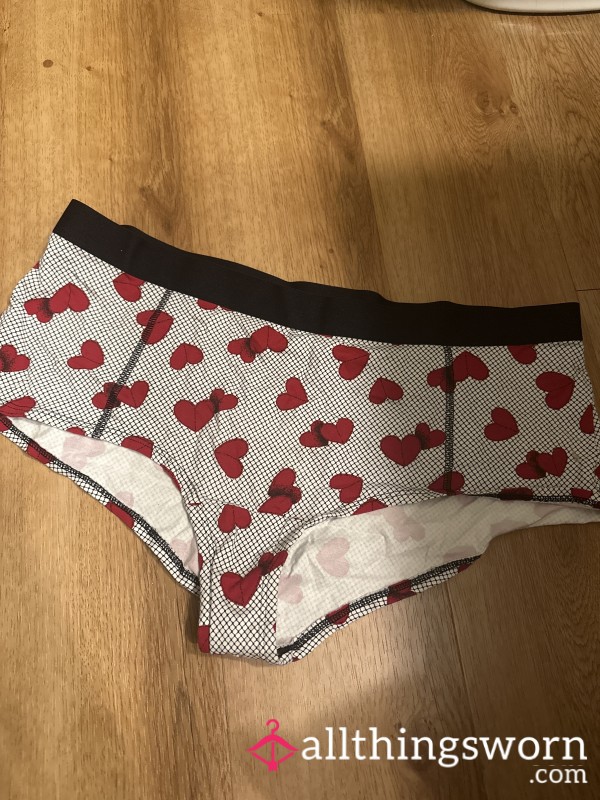 White And Black With Red Hearts