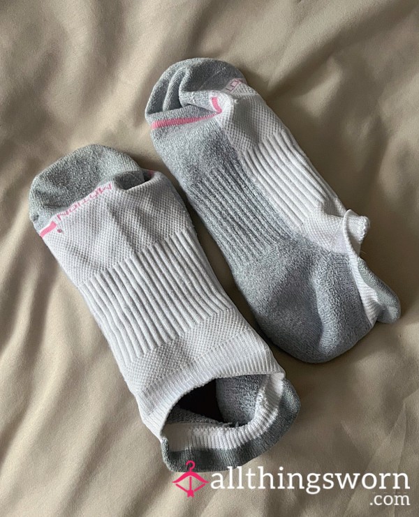 White And Gray Compression Socks