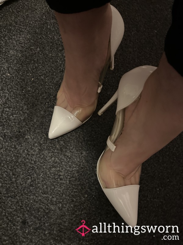 White And Perspex Heels