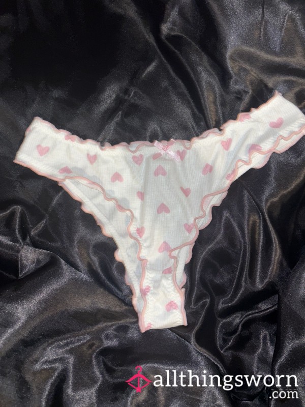 White And Pink Used Thongs