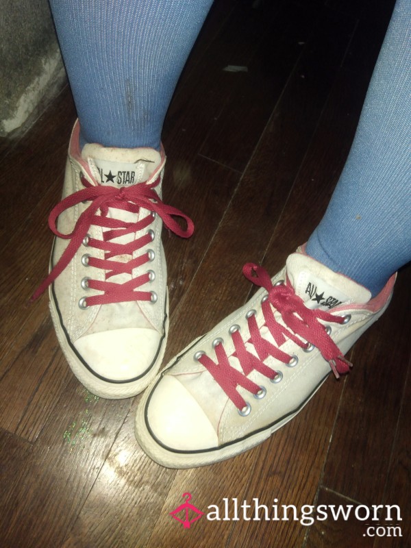 White And Red Converse