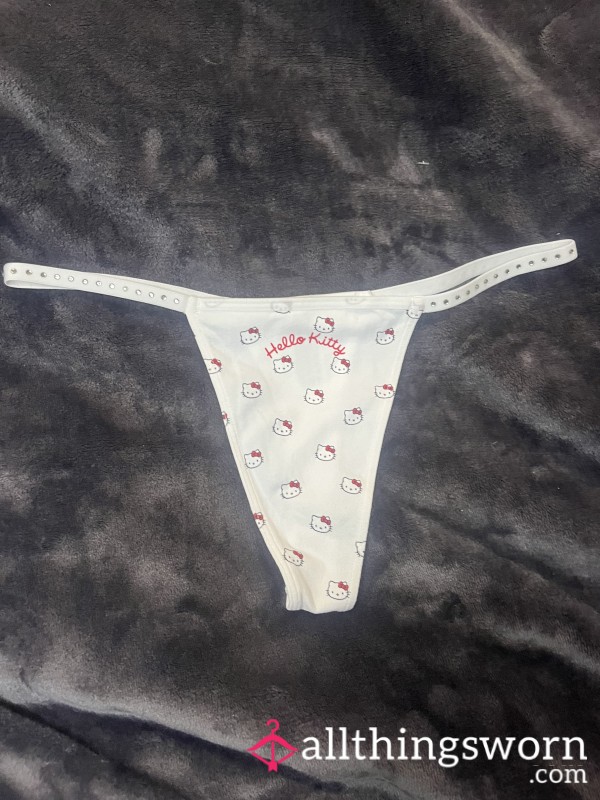 White And Red Hello Kitty Thong