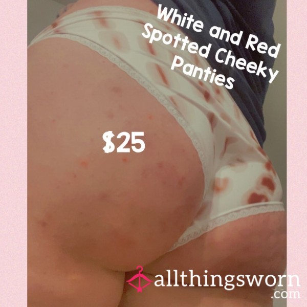 White And Red Spotted Cheeky Panties