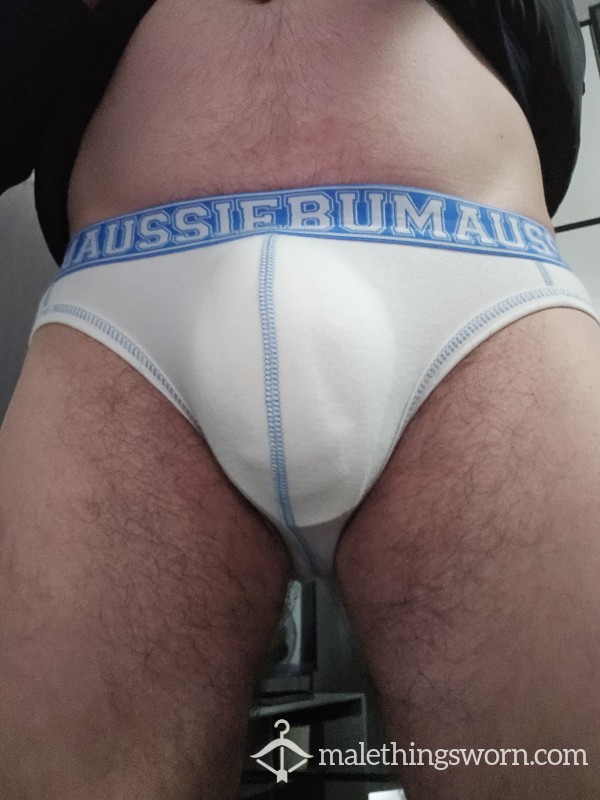 White Aussieb*m Briefs