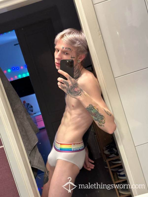 White Aussieb*m Briefs