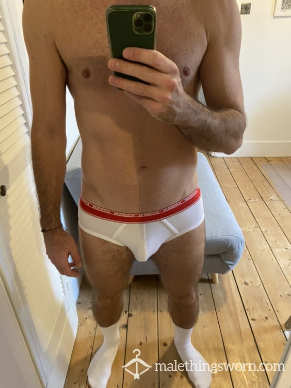 White Aussieb*m Briefs