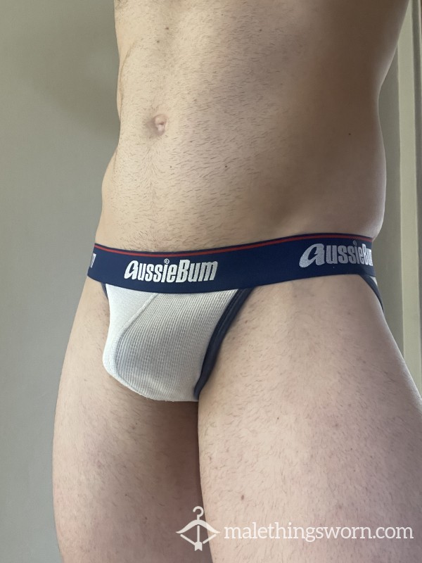 White Aussieb*m Jockstrap