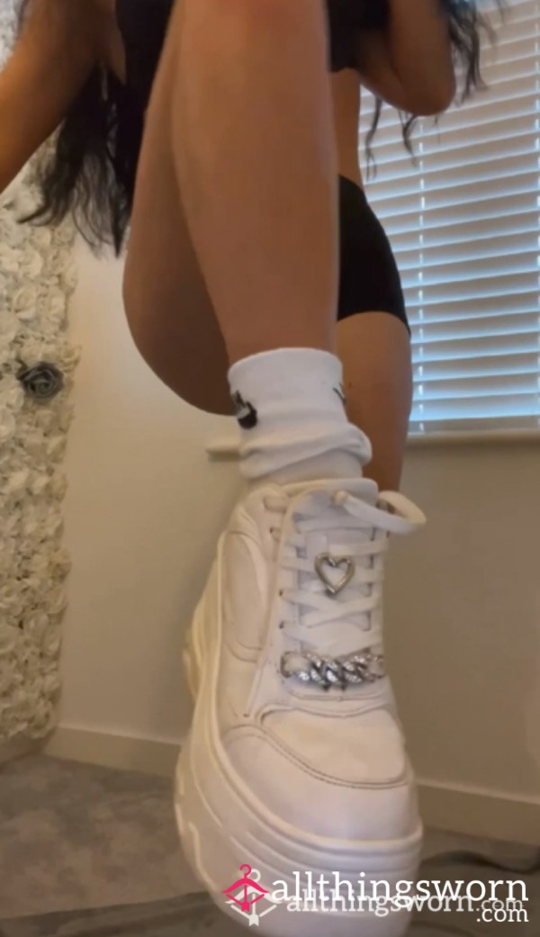 White Bershka Trainers Sneakers