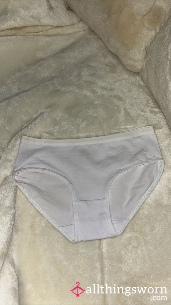 White Cotton Bikini Panties