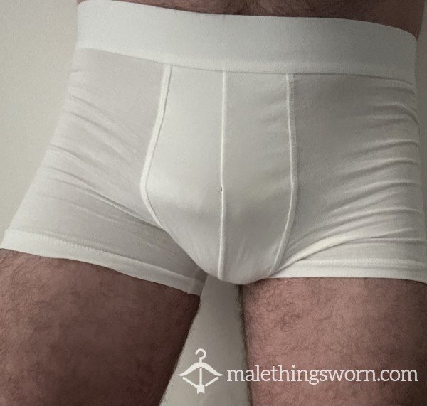 White Boxer Trunks