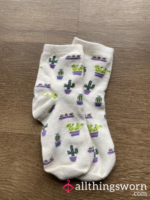 White Cactus Socks