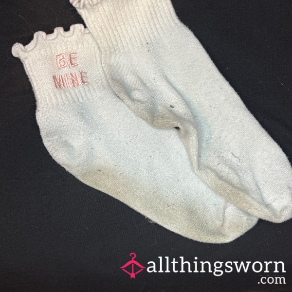 SALE White Calf Socks With Frill