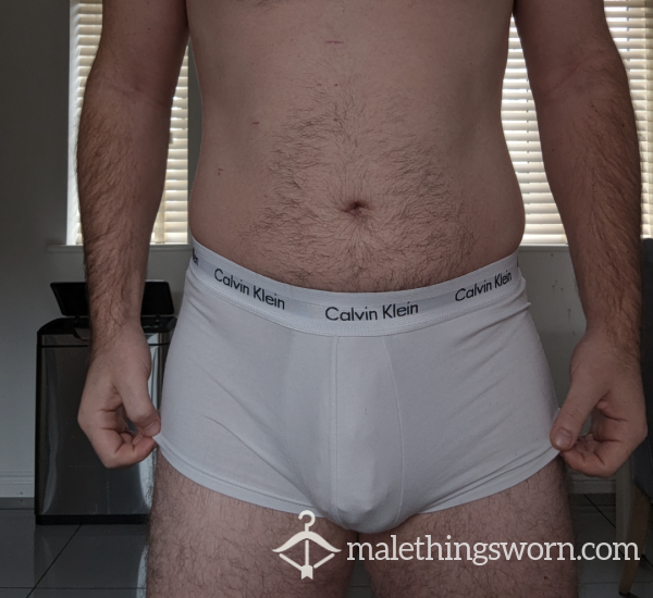 White Calvin Boxers