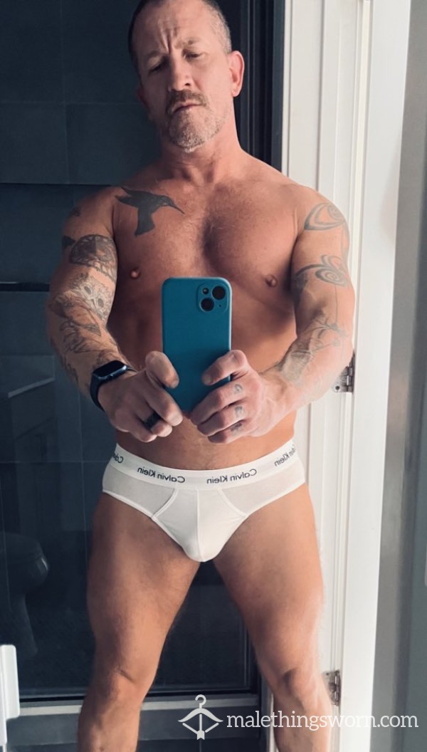 White Calvin Hip Briefs