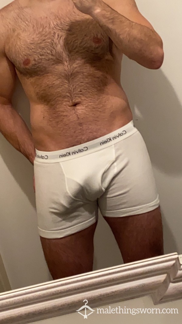 White Calvin Klein Boxer Briefs