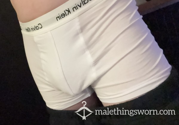 White Calvin Klein Trunks (Size M)