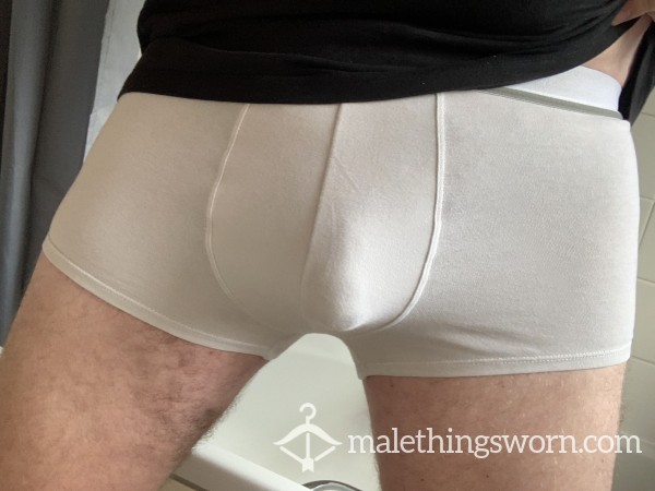 🔥 SOLD 🔥 White Calvin Klein Worn Boxers Used