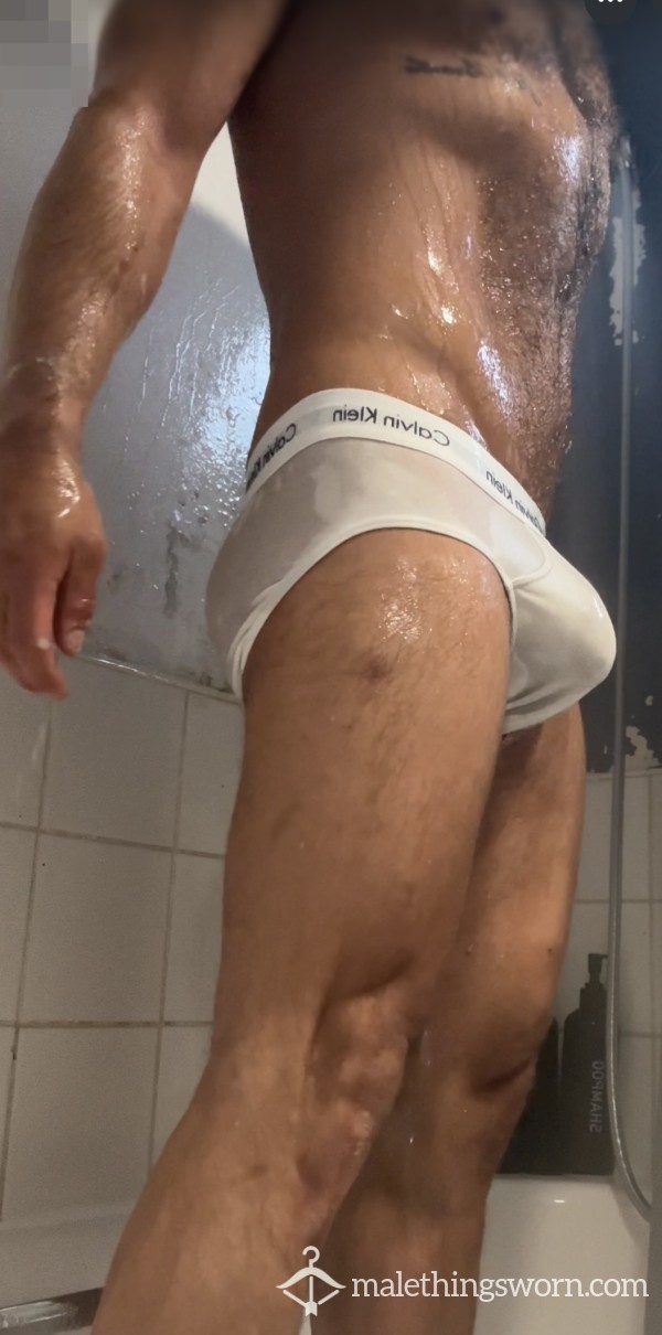 White Calvin’s Briefs - Very Worn. 3-4 Days