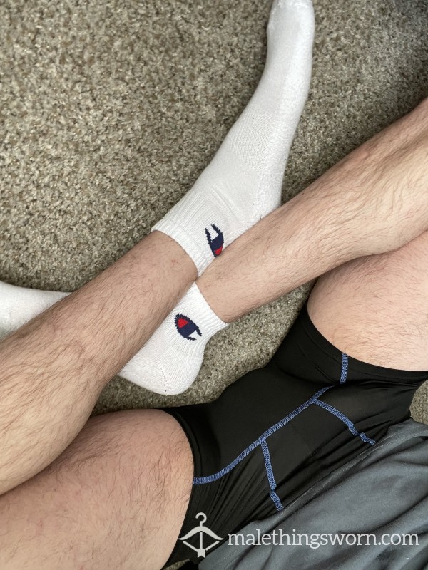 White Champion Socks