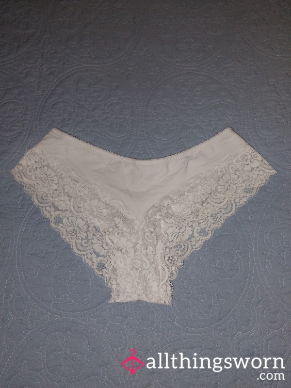 White Cheeky Cotton Panties, - Include Free Play In