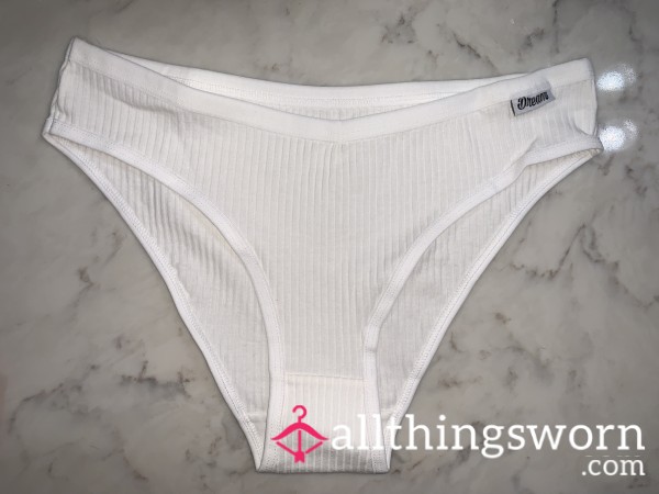 White Cheeky Panties 24hr Wear <3